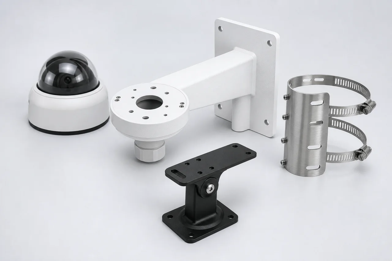 Concept visualization of a custom camera and access control mounting bracket